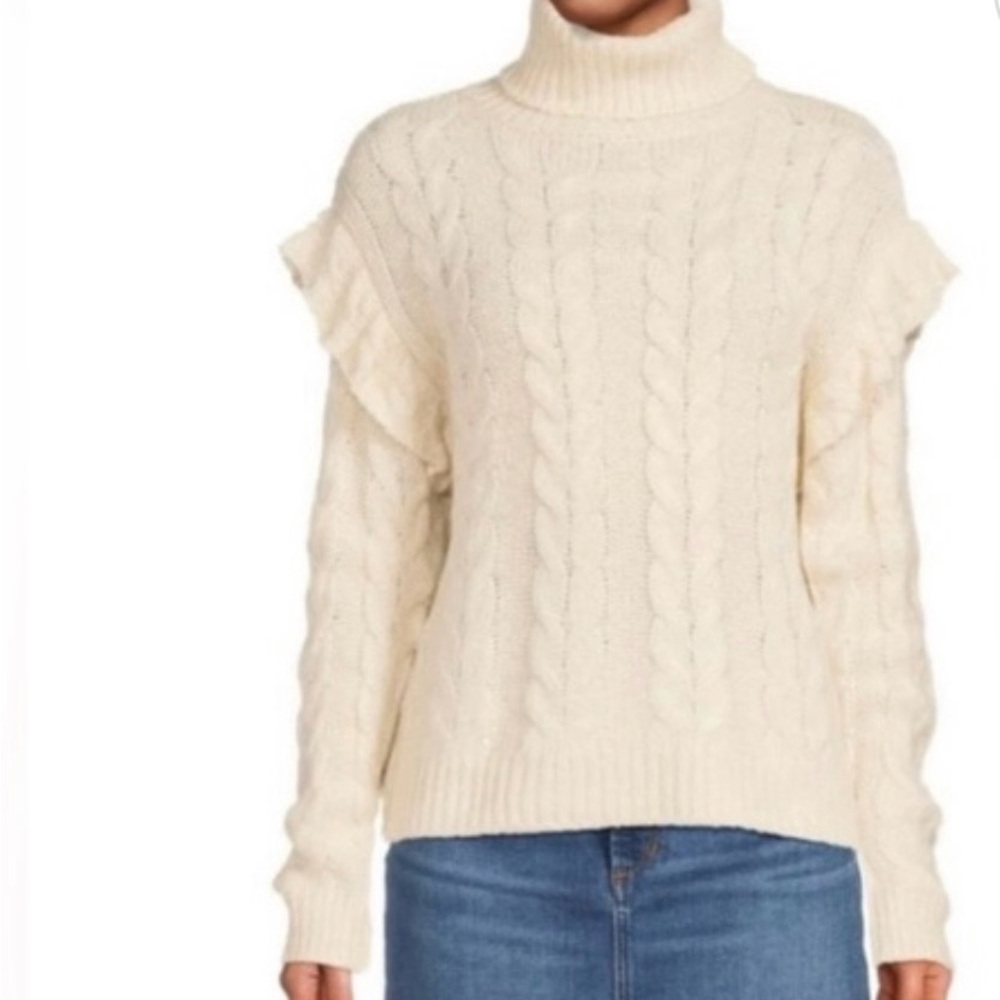 Joe's Jeans Cream Cowl Neck
Cable Knit Sweater XS